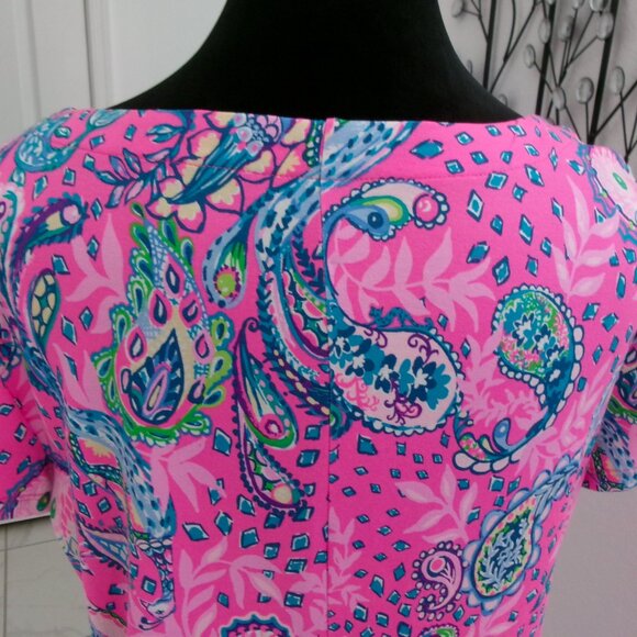 New Lilly Pulitzer Sophieletta UPF 50 Short Sleeve Sheath Dress L NWOT Pink - Picture 7 of 14